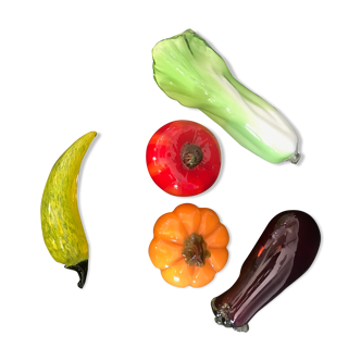 Blown Glass Fruits and Vegetables