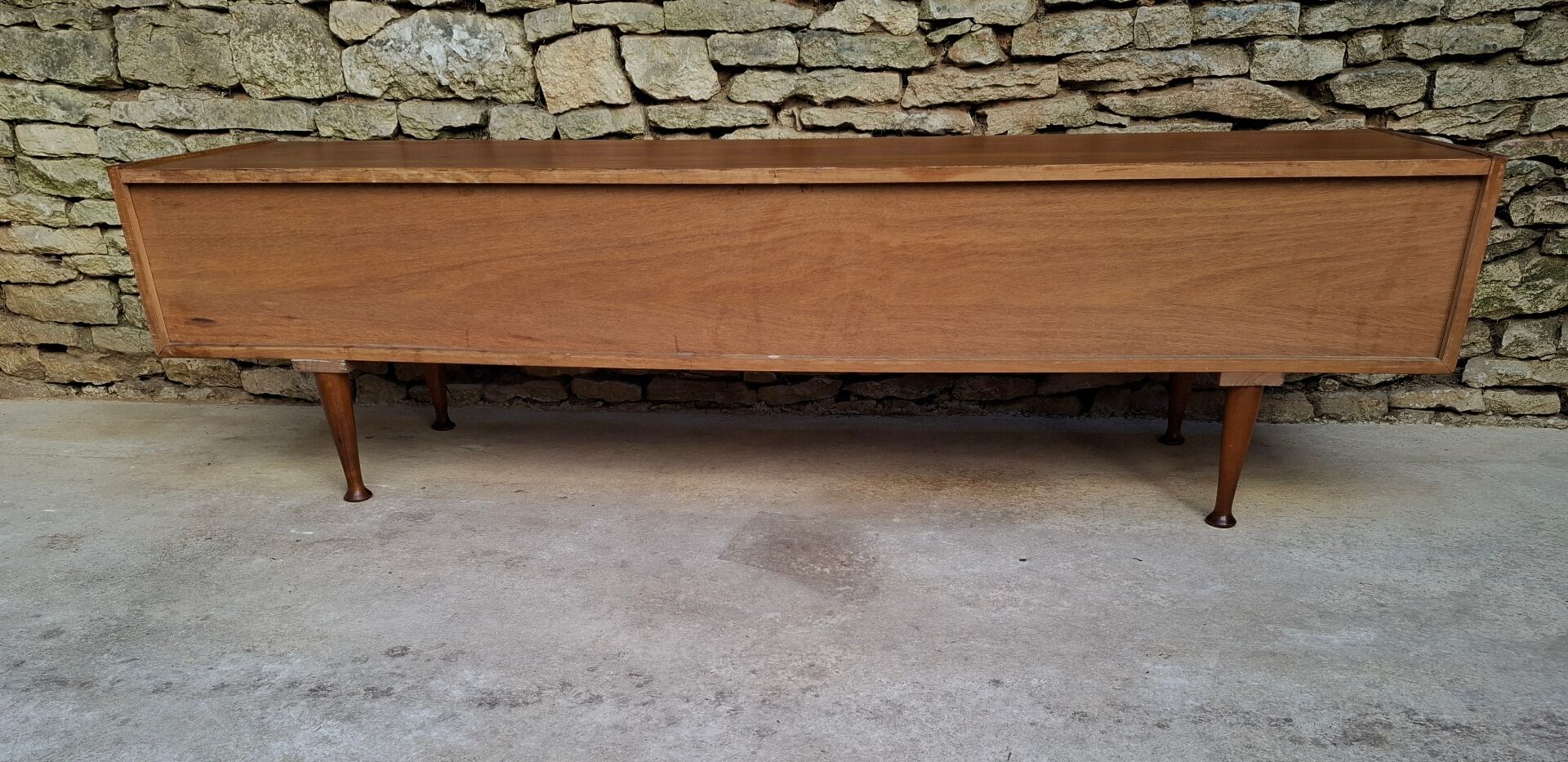 Low teak sideboard 200cm