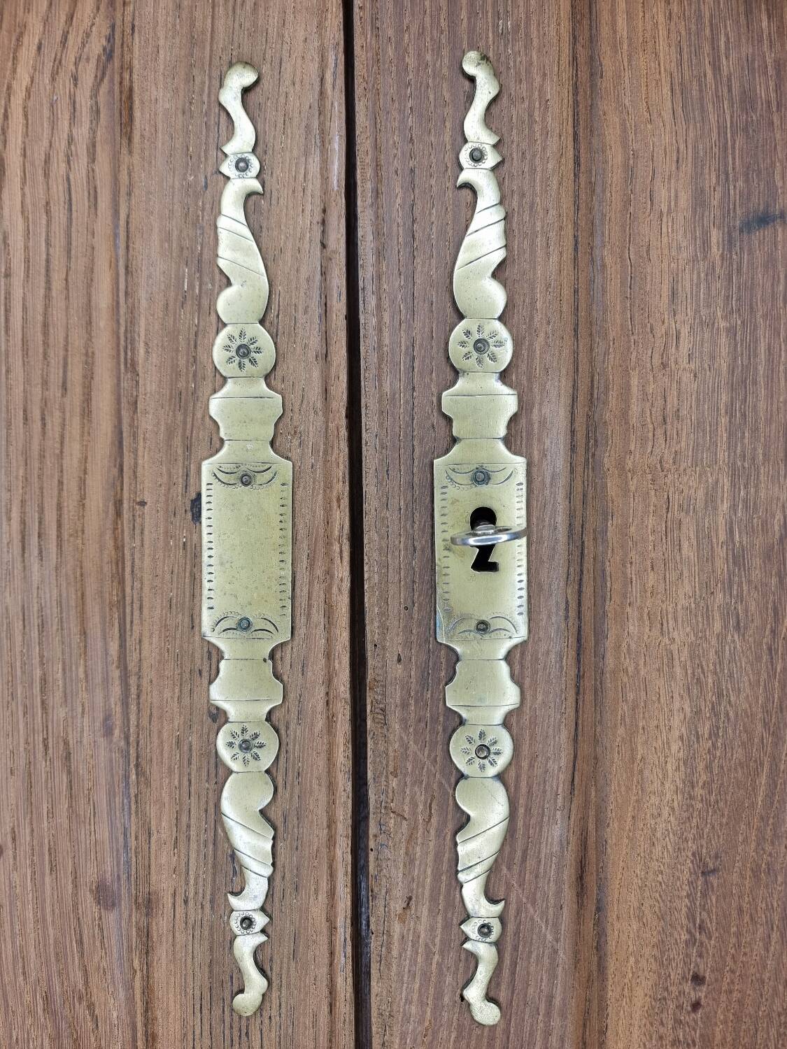 Hand-carved French rustic wardrobe