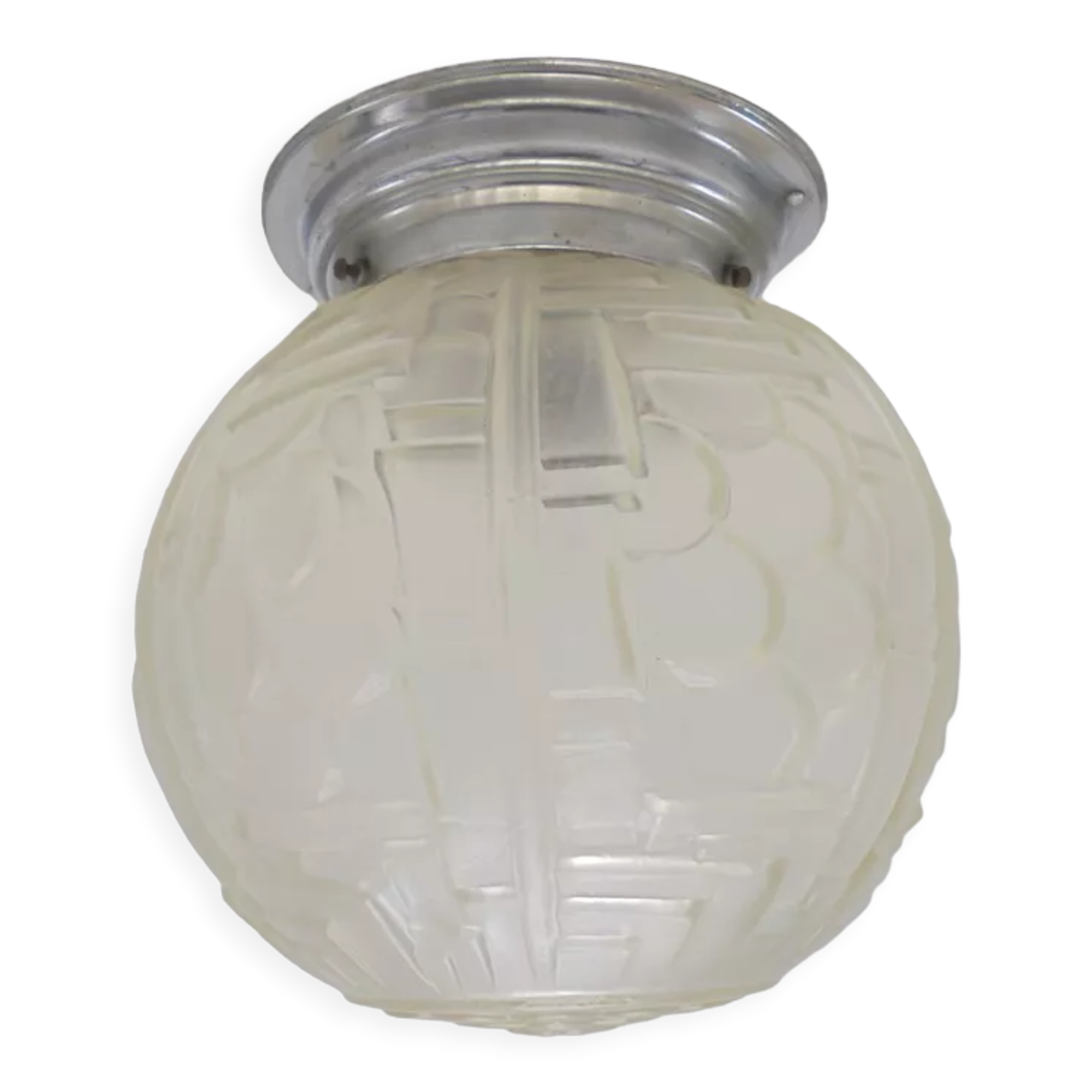 Art Deco globe ceiling lamp