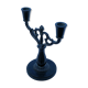 Art deco danish two-armed candleholder by Just Andersen in Disko Metal