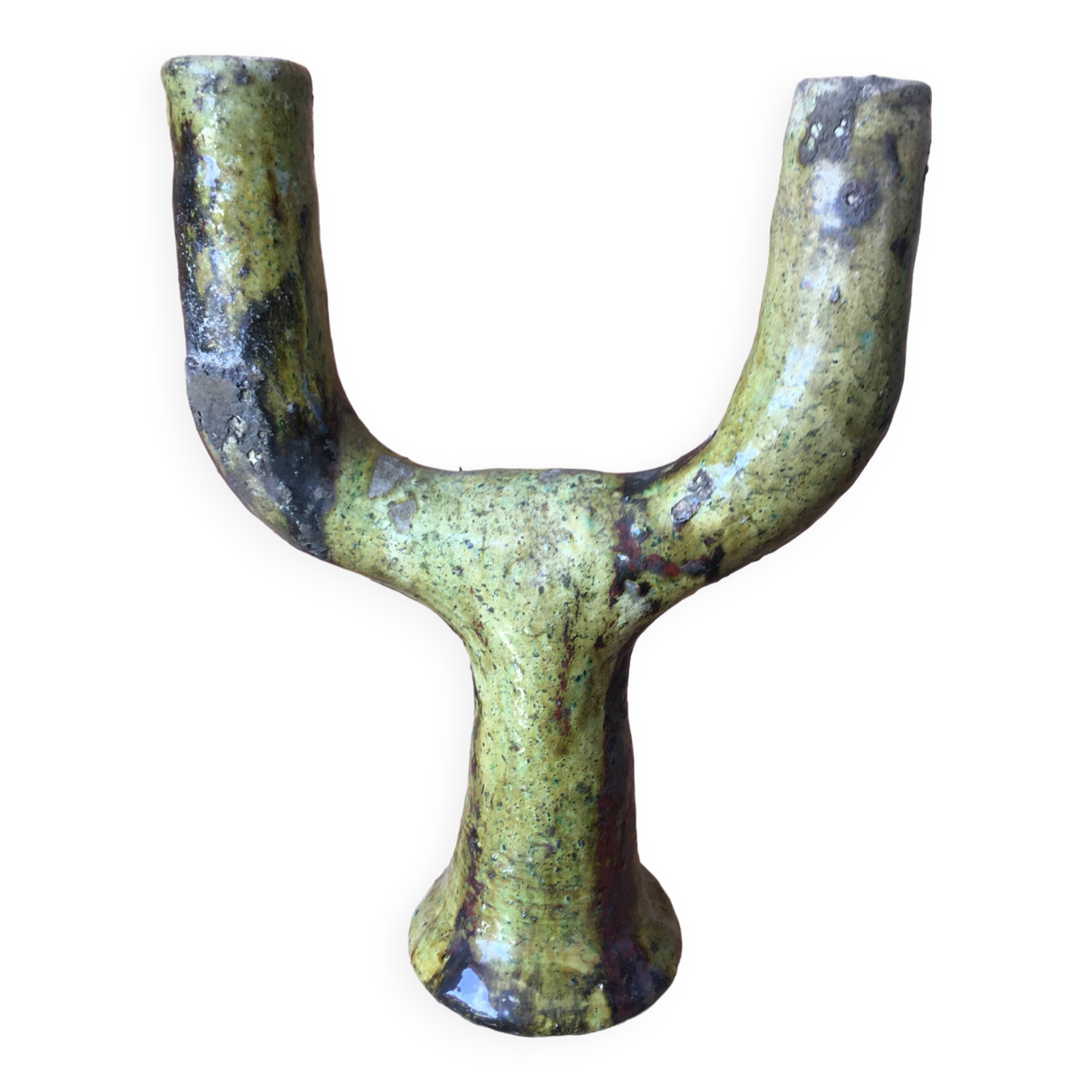 Tamegroute pottery candle holder
