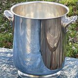 Champagne bucket cooler silver metal shell socket, Gallia Christofle