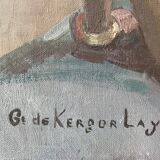 Oil painting on canvas,, circa 1930