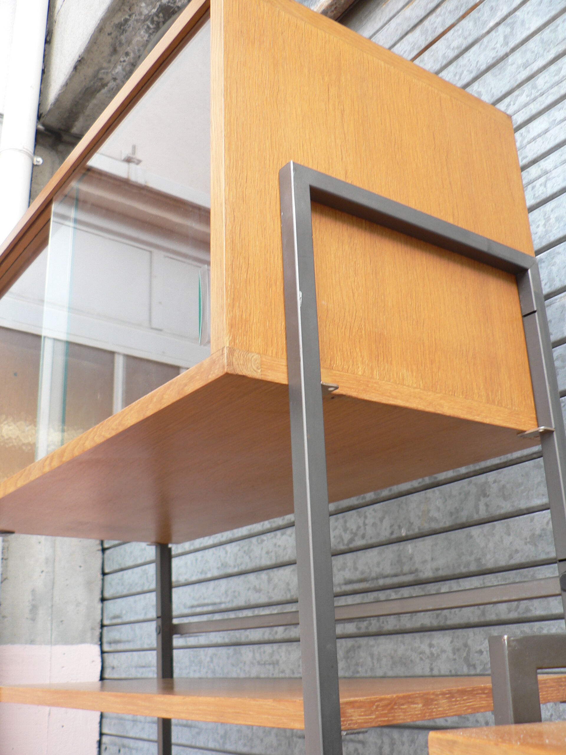 Étagères modulables chêne 1950 Georges Frydman