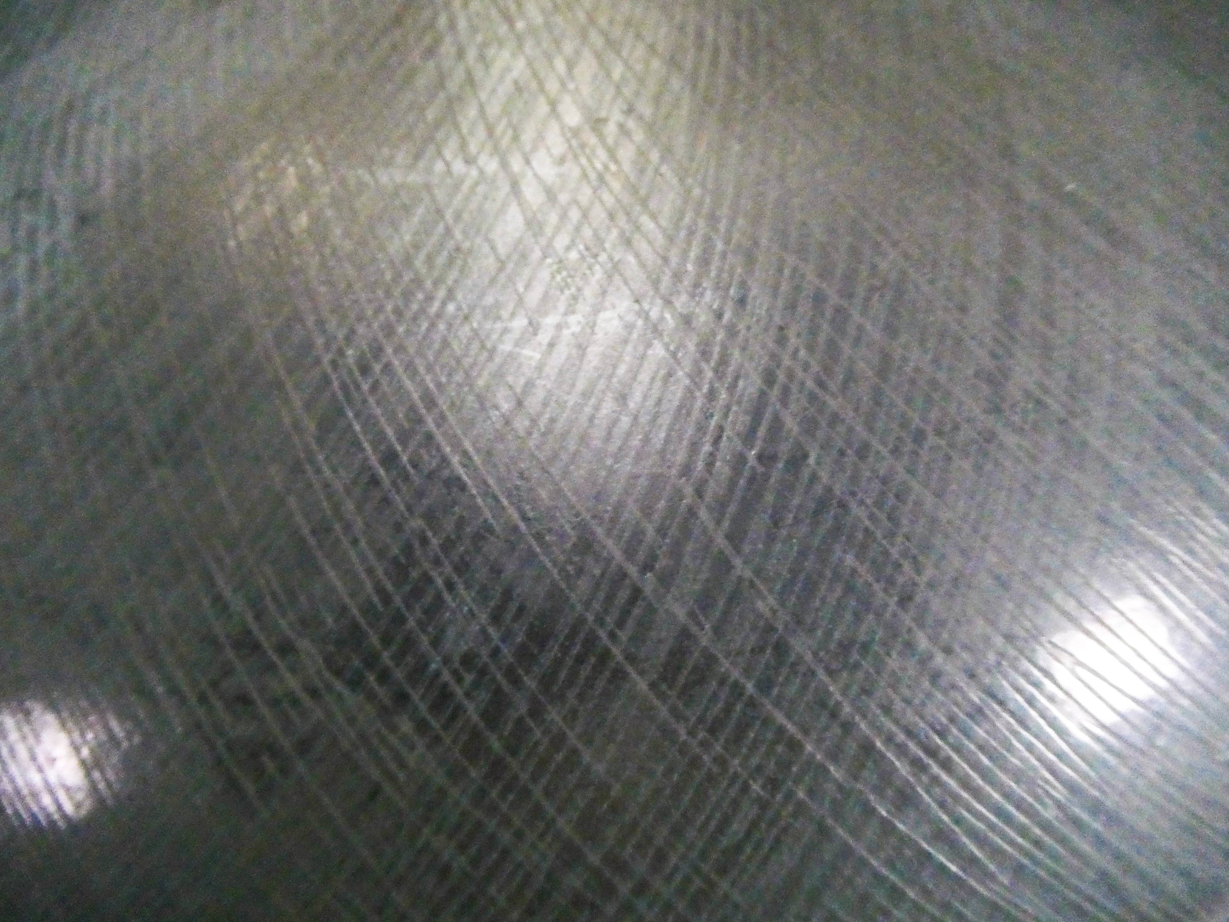 Vintage hanging lamp made of glass and chrome