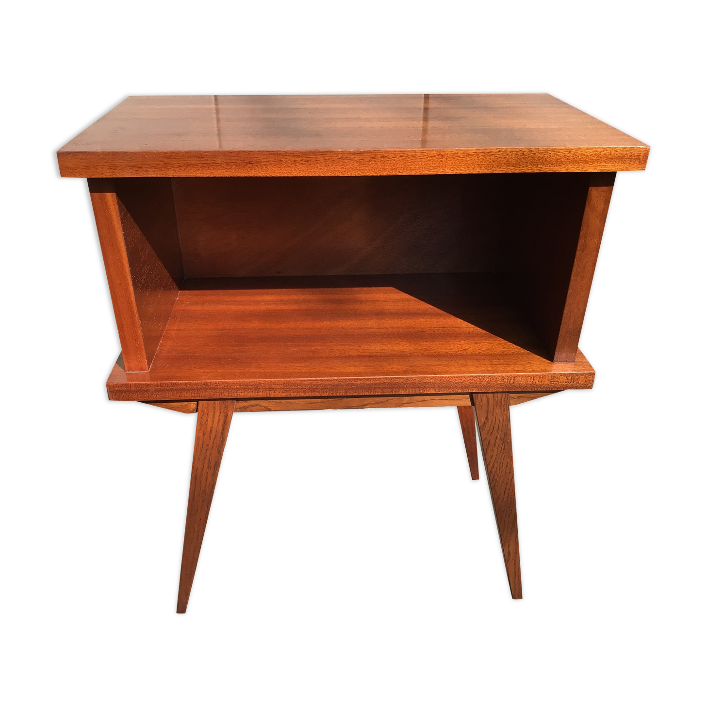 Bedside teak feet compass