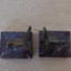 Art Deco bookends signed Jamar – birds in spelter on marble