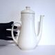 White ceramic coffee pot from Sarreguemines.