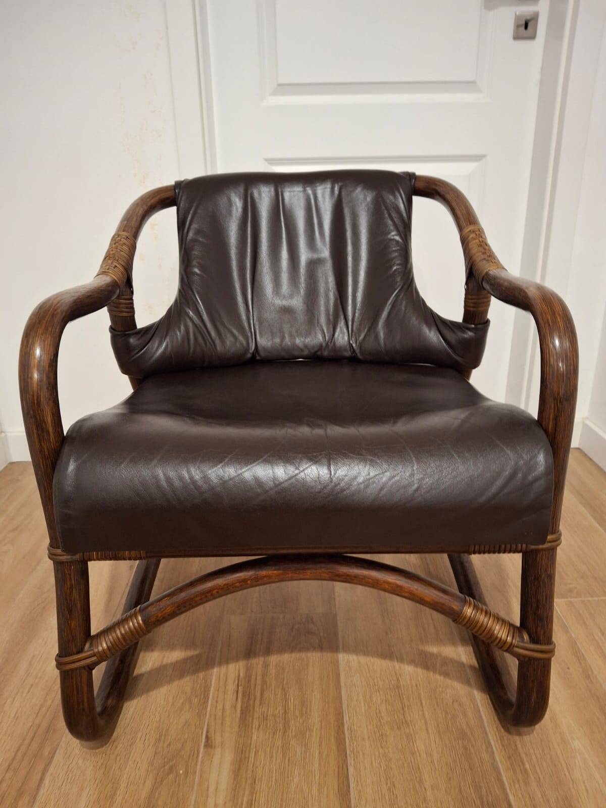 Vintage armchair in Manila style, Denmark, 1960s