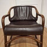 Vintage armchair in Manila style, Denmark, 1960s