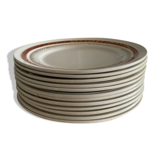 Lot 12 assiettes ceranord st amand france porcelaine