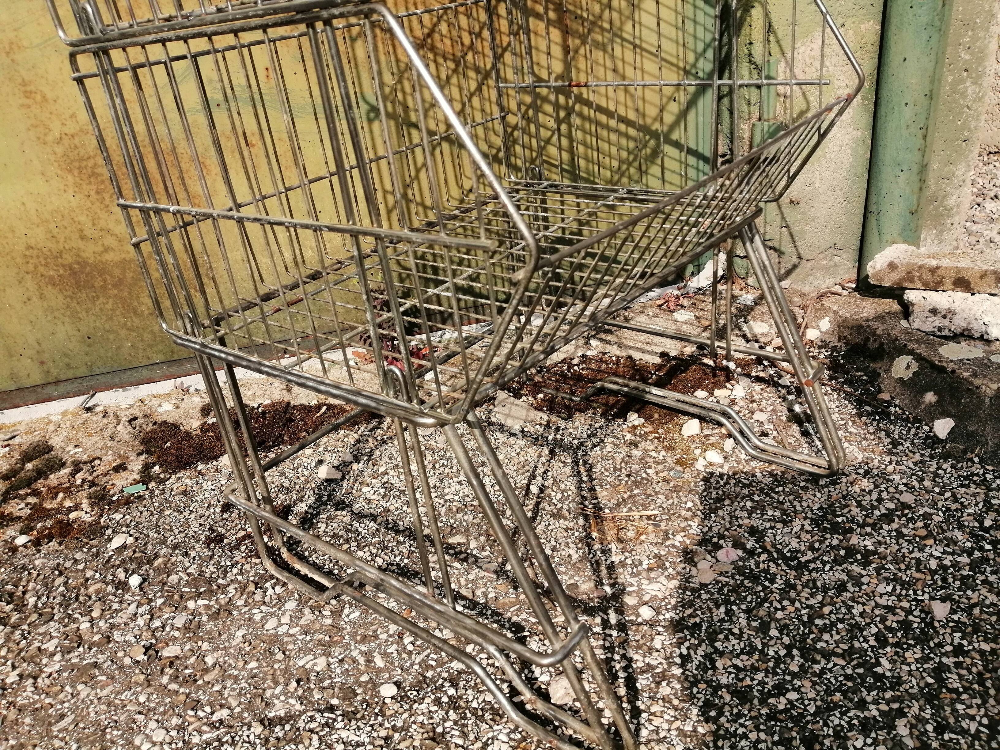 Vintage old shelf store wire wire basket modular industrial design 70s