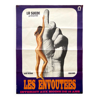 Les envoûtées, affiche de cinéma originale vers 1975.