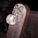 High mahogany revolving library