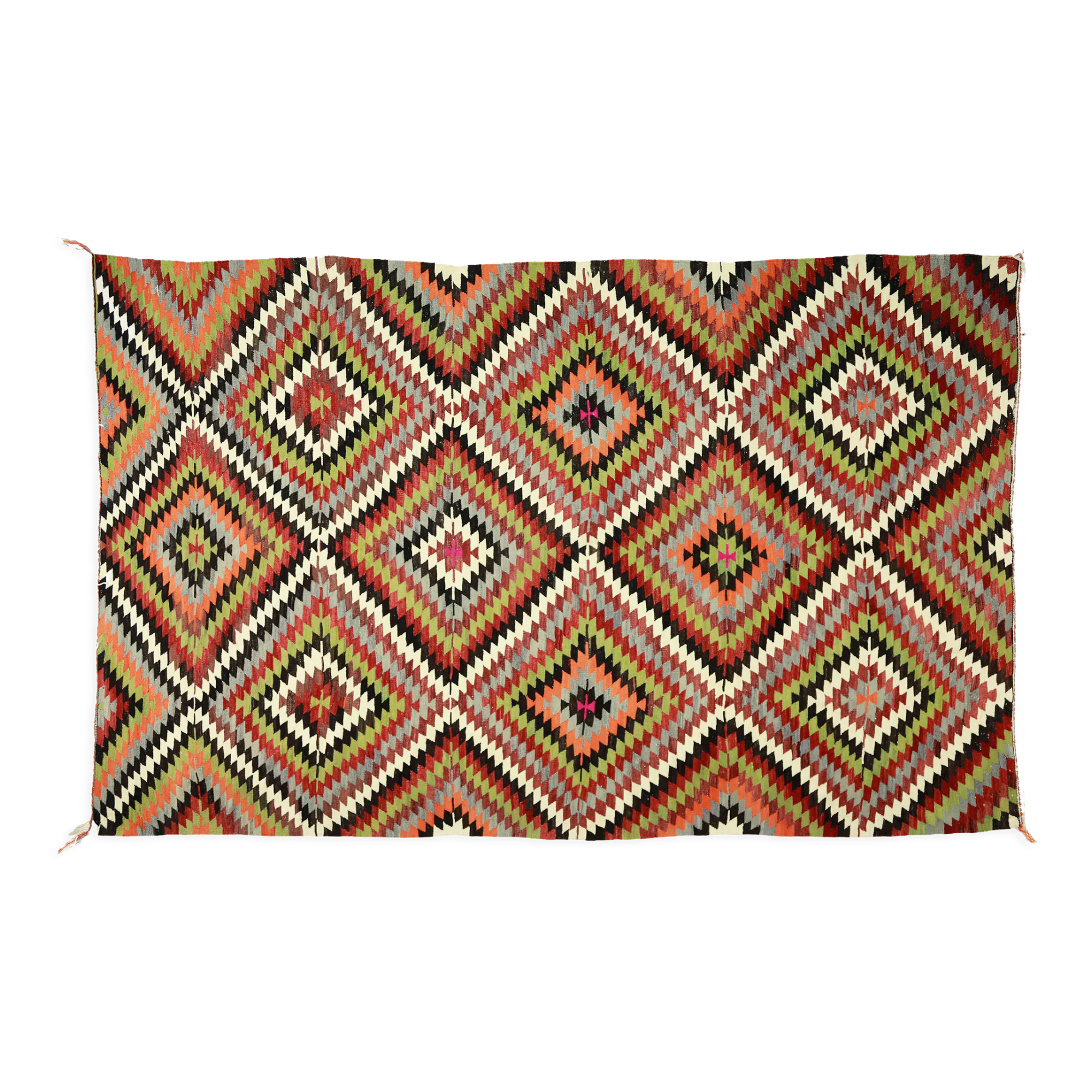 Anatolian handmade kilim rug 317 cm x 201 cm