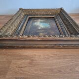 Painting 19th century oil on panel signed