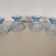 Set of glasses, coupe, ice cream, Normandy hole, cooked wine, digestives, art deco, blue