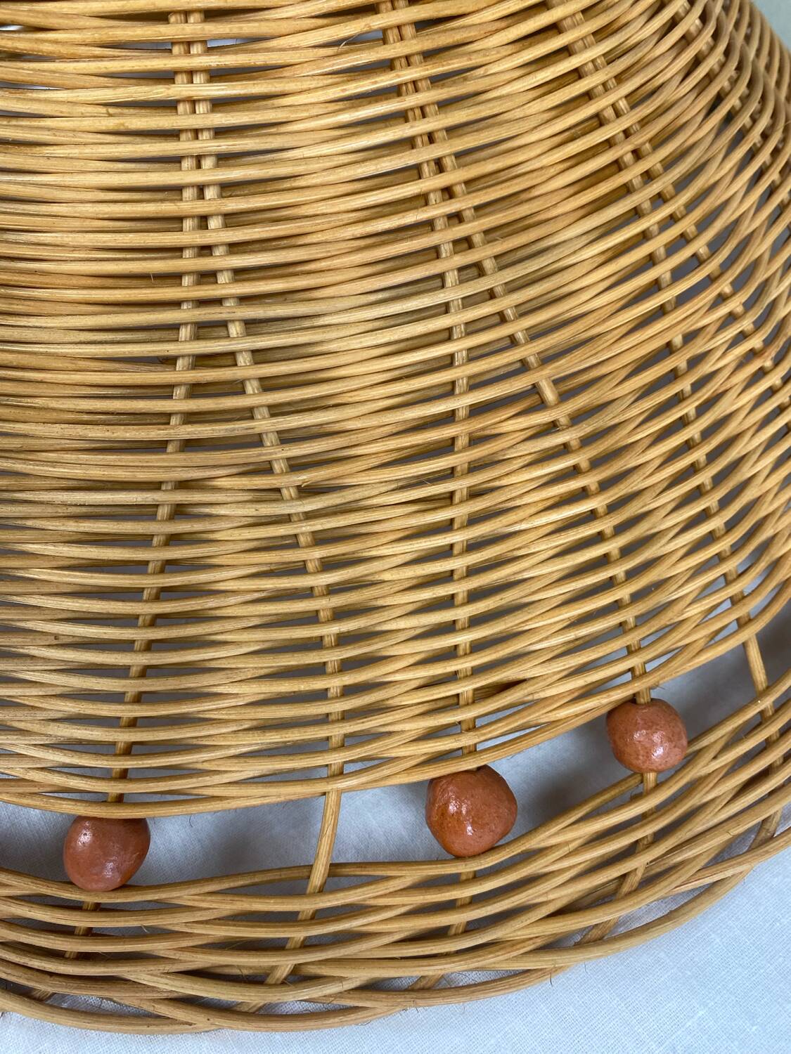 Vintage wicker pendant light