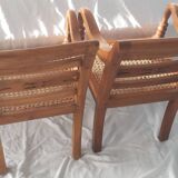 Lot de deux fauteuils artisanaux anciens pour enfants