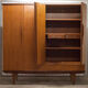 Scandinavian wardrobe 1960 teak 4 doors, 3 drawers, 2keys