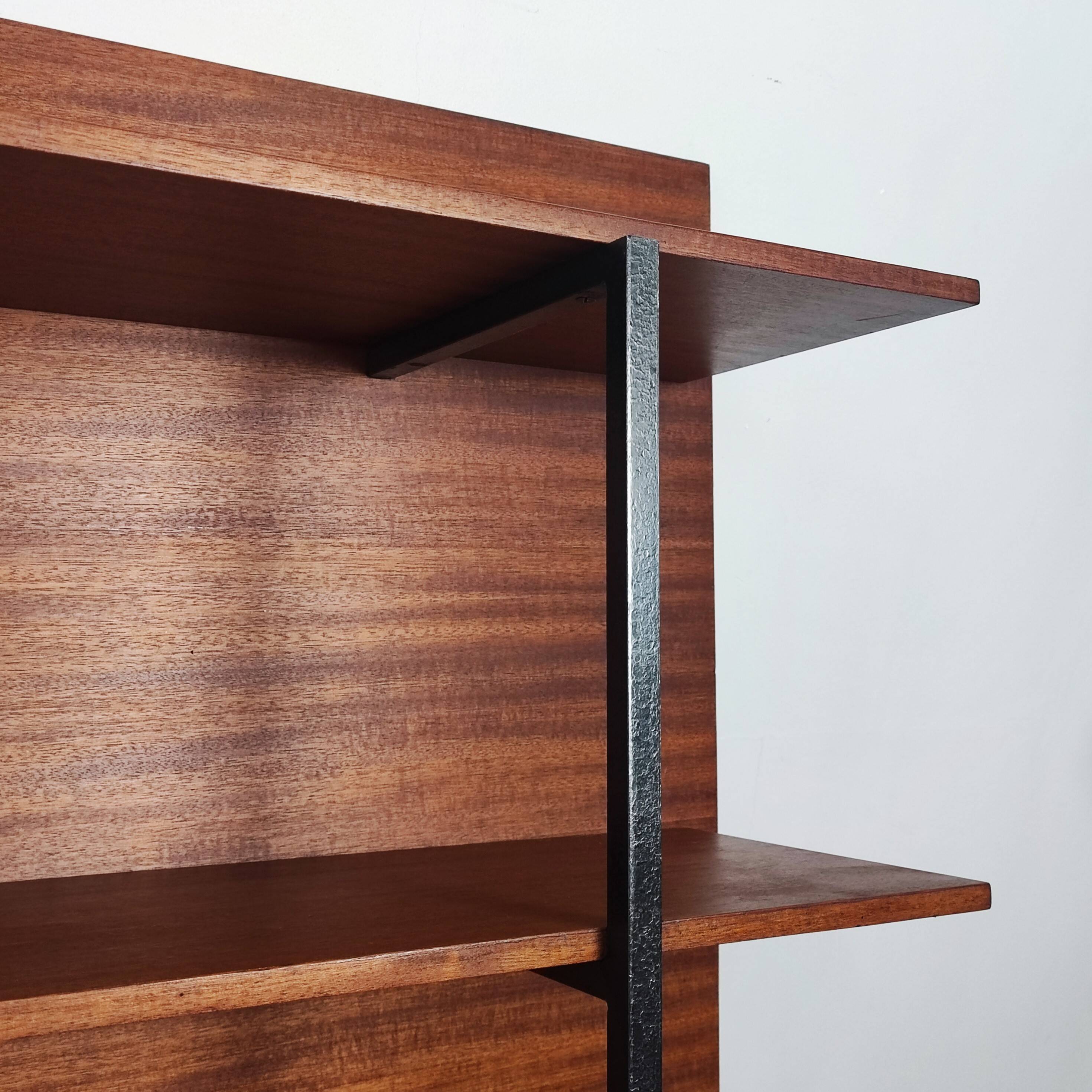 60s wall bookcase shelf