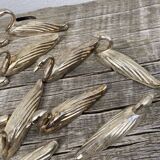 12 duck knife holders in silver metal