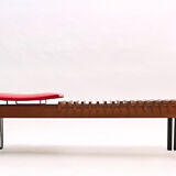 Teak bench designed by Inge and Luciano Rubino for APEC