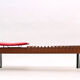 Teak bench designed by Inge and Luciano Rubino for APEC