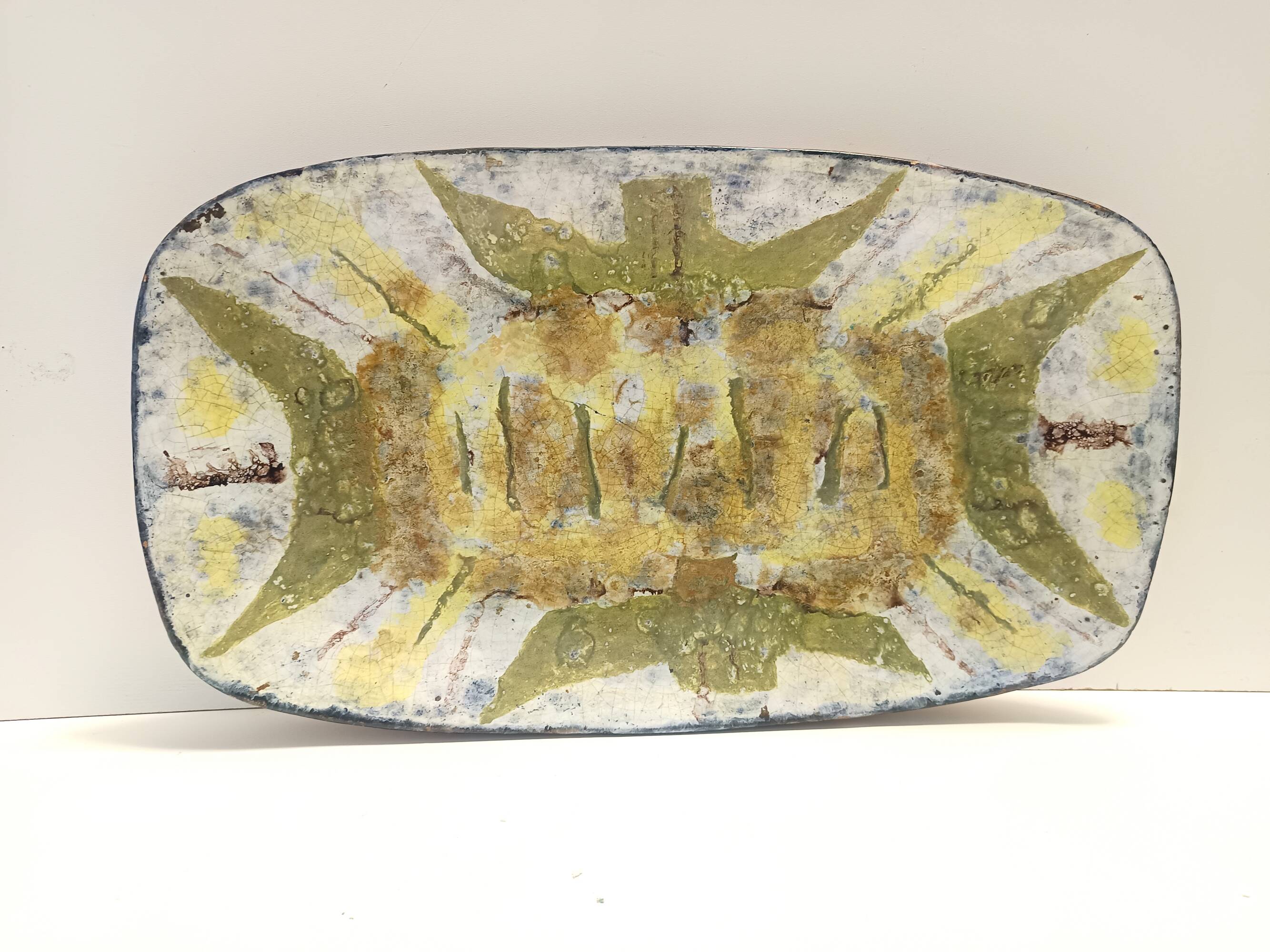 Large Earthenware Artistic Wall Panel or Centerpiece , Italy