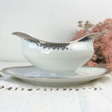 Vintage saucière porcelaine limoges silver made in france