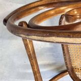 Rocking chair Thonet en bois courbé et cannage