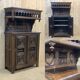 Buffet néo breton des années 1950 en châtaignier