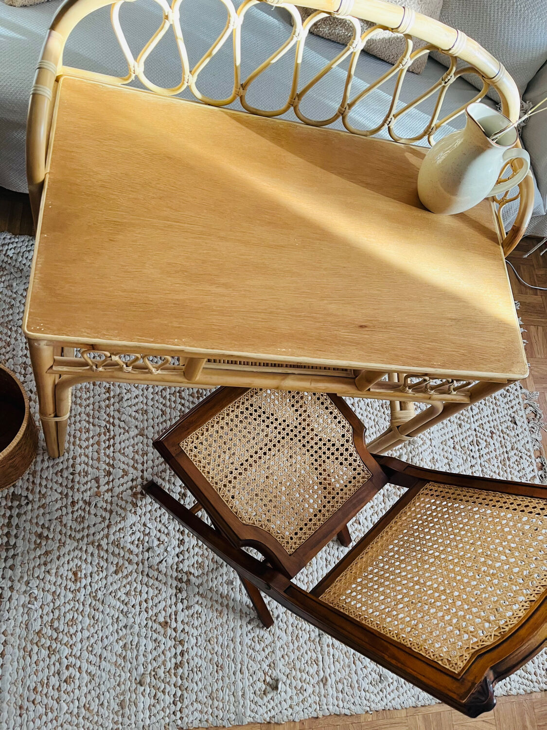Rattan desk