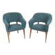 Pair of vintage armchairs by designer Charles Ramos, 1950s.