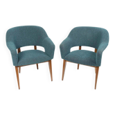 Paire de fauteuils vintage du designer Charles Ramos, 1950's