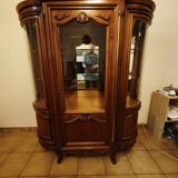 Silver cabinet, solid cherry wood display case