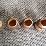 Series of 6 wooden coquetiers