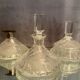Bohemian crystal set with carved decoration