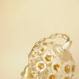 Flower ball chandelier - vintage floral pendant light in gold metal