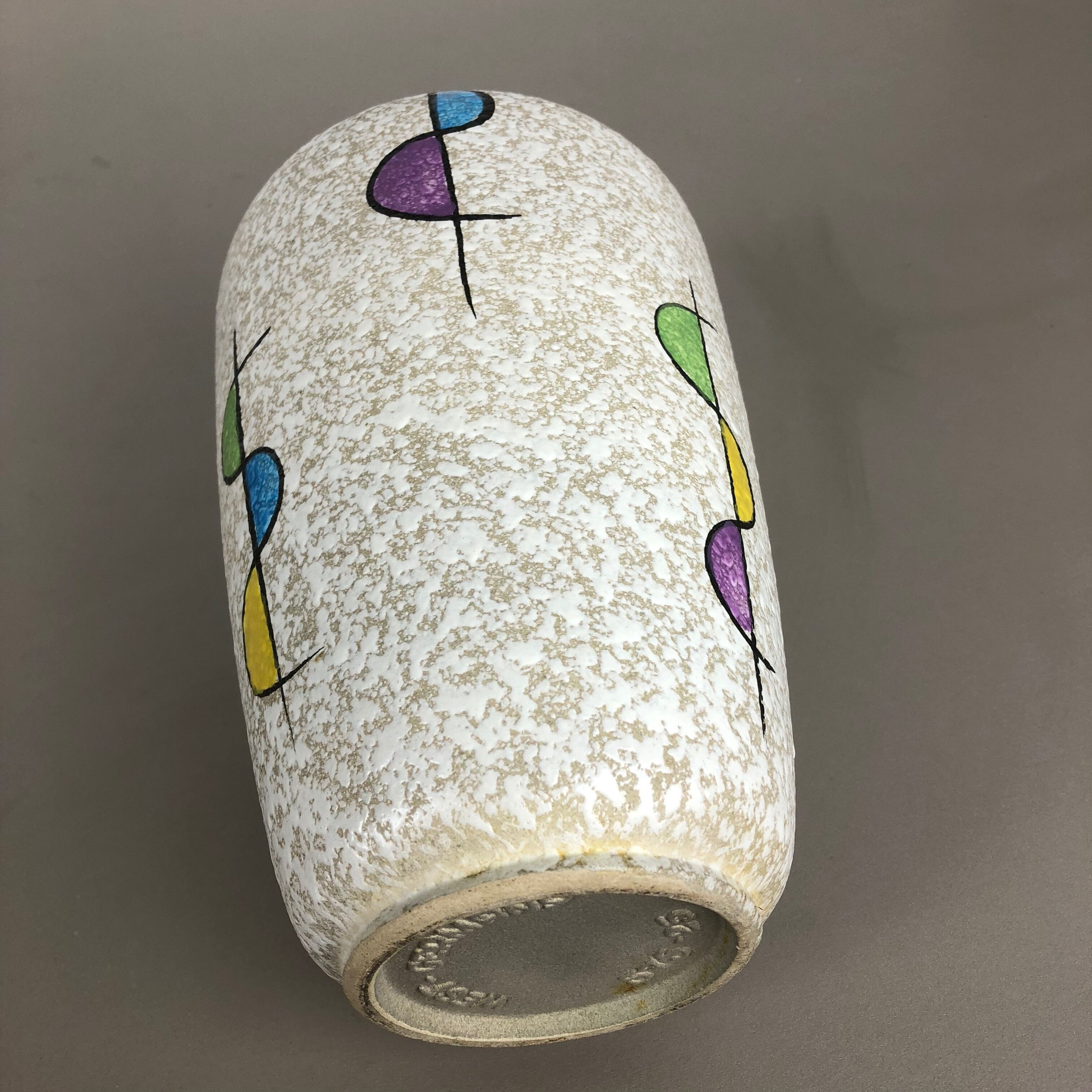 Super Colorful Fat Lava Pottery "575 25" Vase by Bay Ceramics, Germany, 1950s