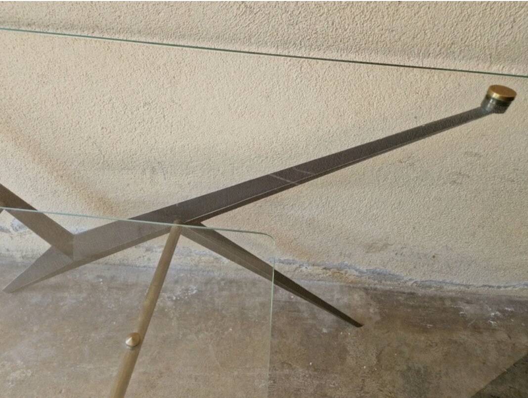 Angelo Ostuni - Coffee table with double glass top - Design 1950