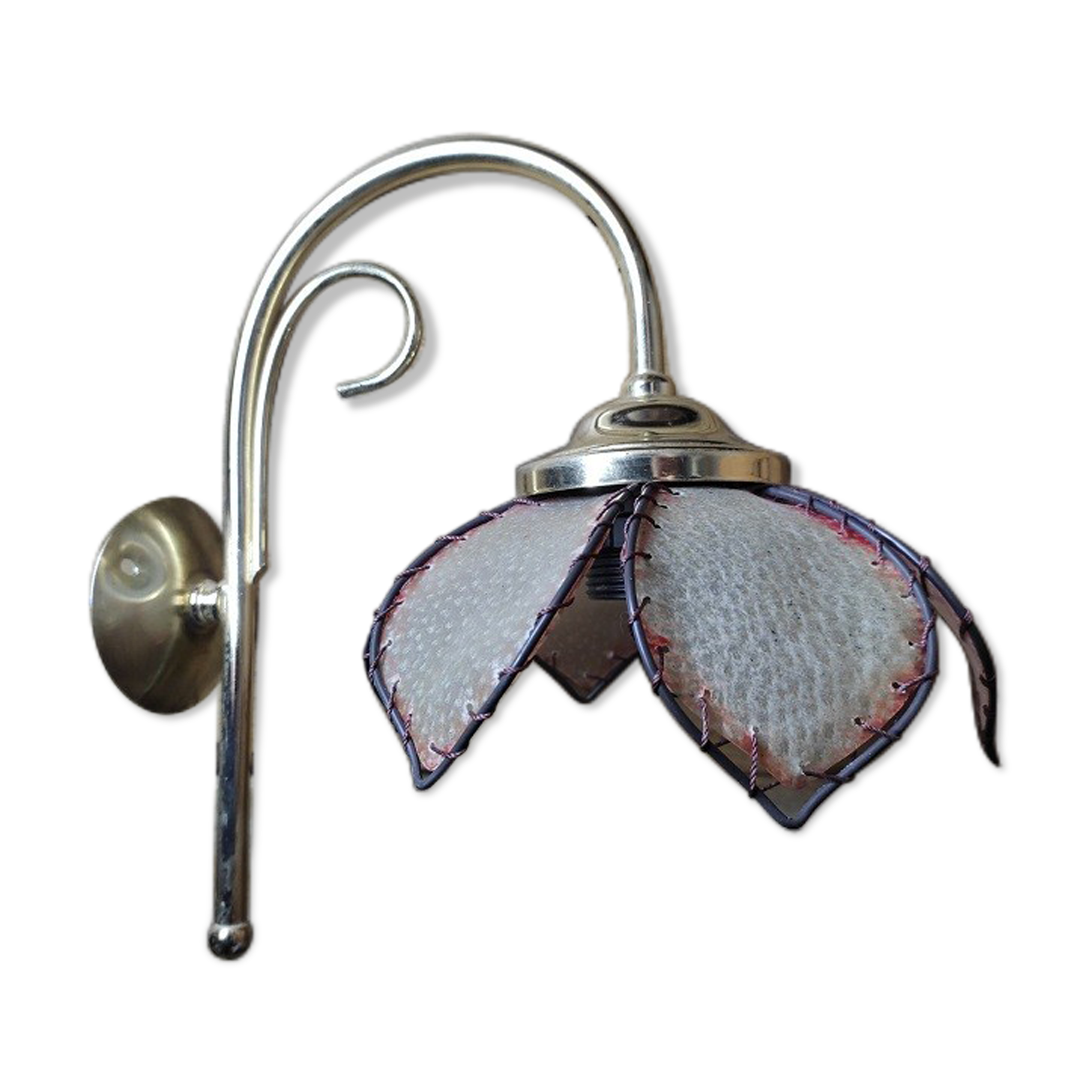 Wall lamp lampshade mother-of-pearl flower petal skin unique support