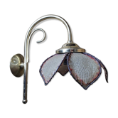 Applique abat jour nacre fleur pétale peau unique support