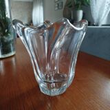 Antique vase signed Daum ✝ France in crystal – circa 1935–1950