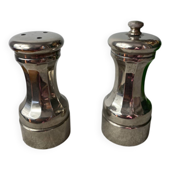 Silver-plated salt and pepper shakers
