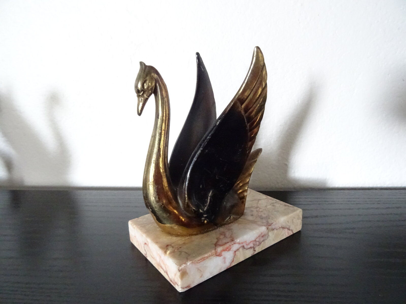Serre-livres cygnes art déco