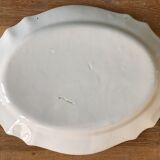 Plat ovale les islettes décor au coq XIXème