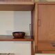 Wall-mounted teak furniture, Vintage Scandinavian 1960s