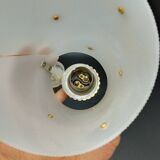 3-light chandelier in brass and plastic, 1960